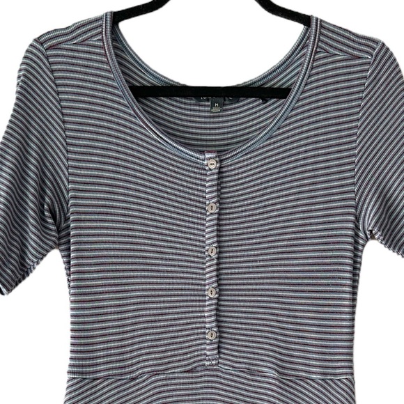 TOAD & CO | NWOT DAISY RIB STRIPED HENLEY DRESS POCKETS MICRO MODAL | MEDIUM - Picture 3 of 12